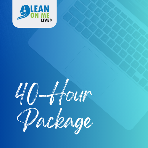 A blue and white background with the words " 4 0-hour package ".